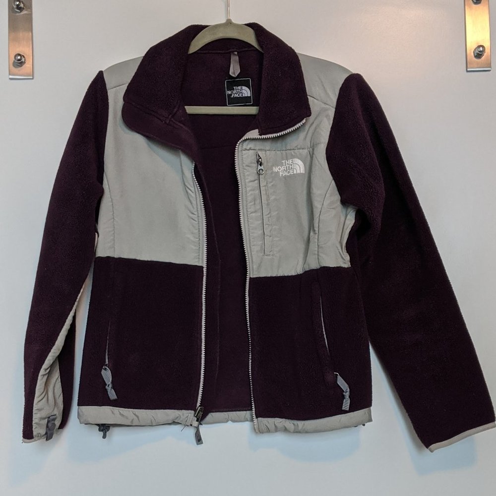 The North Face purple fleece zip up jacket